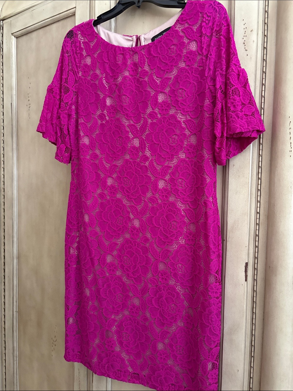 Ivanka Trump Fuchsia Lace Shift Dress